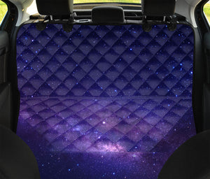 Dark Purple Milky Way Galaxy Space Print Pet Car Back Seat Cover