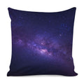 Dark Purple Milky Way Galaxy Space Print Pillow Cover