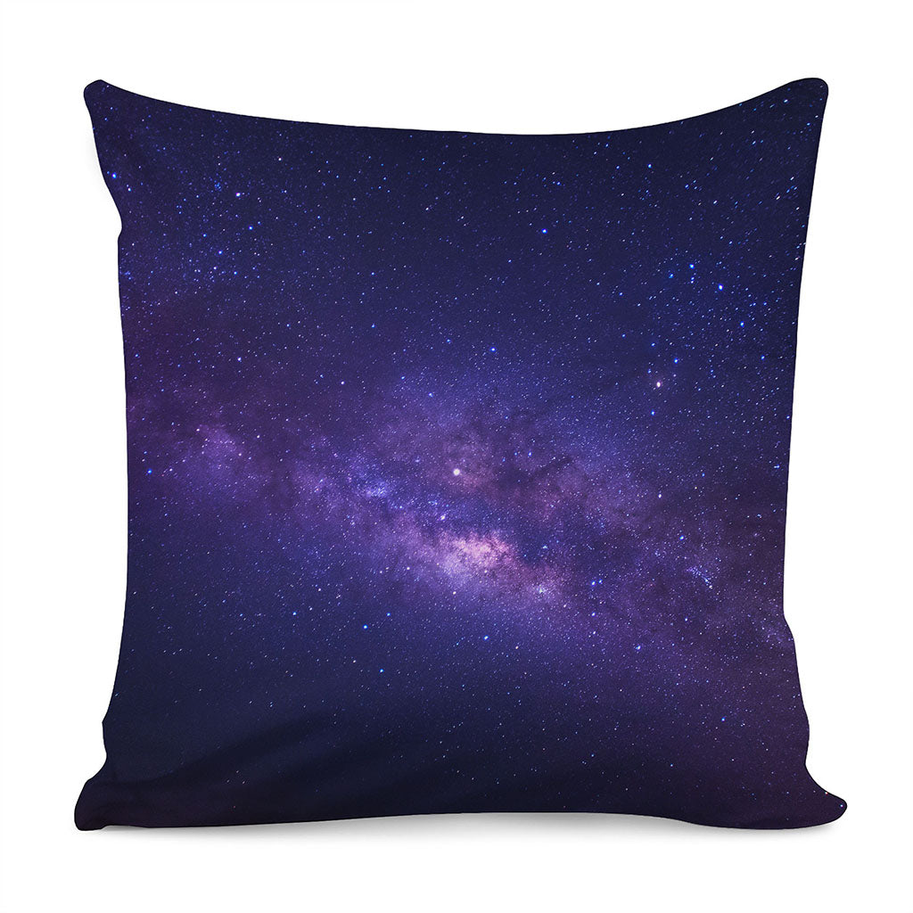 Dark Purple Milky Way Galaxy Space Print Pillow Cover