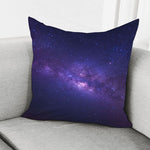 Dark Purple Milky Way Galaxy Space Print Pillow Cover