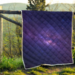 Dark Purple Milky Way Galaxy Space Print Quilt