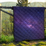 Dark Purple Milky Way Galaxy Space Print Quilt