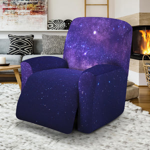 Dark Purple Milky Way Galaxy Space Print Recliner Slipcover