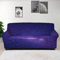 Dark Purple Milky Way Galaxy Space Print Sofa Cover