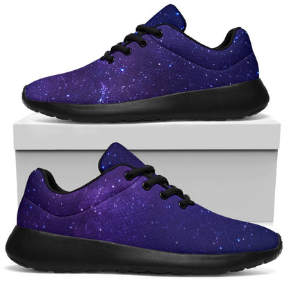 Dark Purple Milky Way Galaxy Space Print Sport Shoes GearFrost