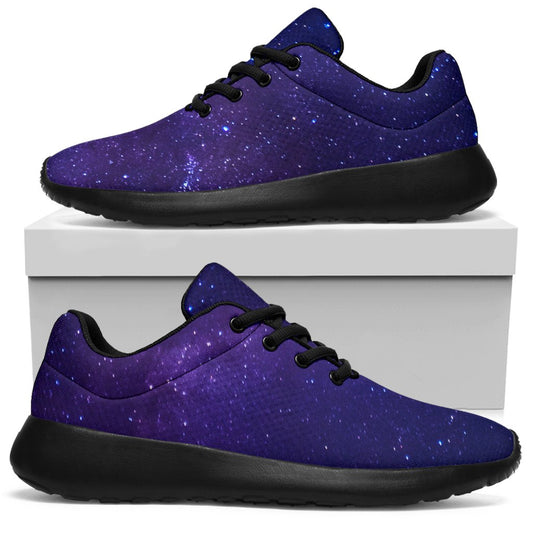 Dark Purple Milky Way Galaxy Space Print Sport Shoes GearFrost