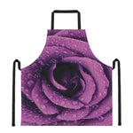 Dark Purple Rose Print Apron