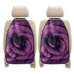 Dark Purple Rose Print Car Seat Organizers