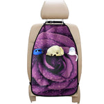 Dark Purple Rose Print Car Seat Organizers