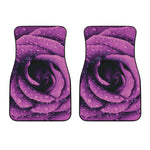 Dark Purple Rose Print Front Car Floor Mats