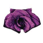 Dark Purple Rose Print Muay Thai Boxing Shorts