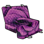 Dark Purple Rose Print Pet Car Back Seat Cover