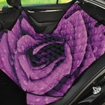 Dark Purple Rose Print Pet Car Back Seat Cover