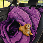 Dark Purple Rose Print Pet Car Back Seat Cover