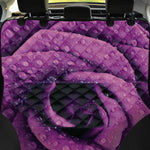 Dark Purple Rose Print Pet Car Back Seat Cover