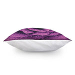 Dark Purple Rose Print Pillow Cover