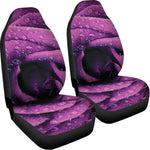 Dark Purple Rose Print Universal Fit Car Seat Covers