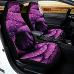 Dark Purple Rose Print Universal Fit Car Seat Covers