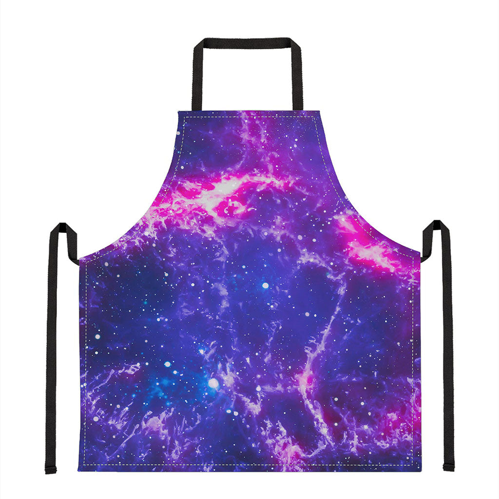 Dark Purple Universe Galaxy Space Print Apron