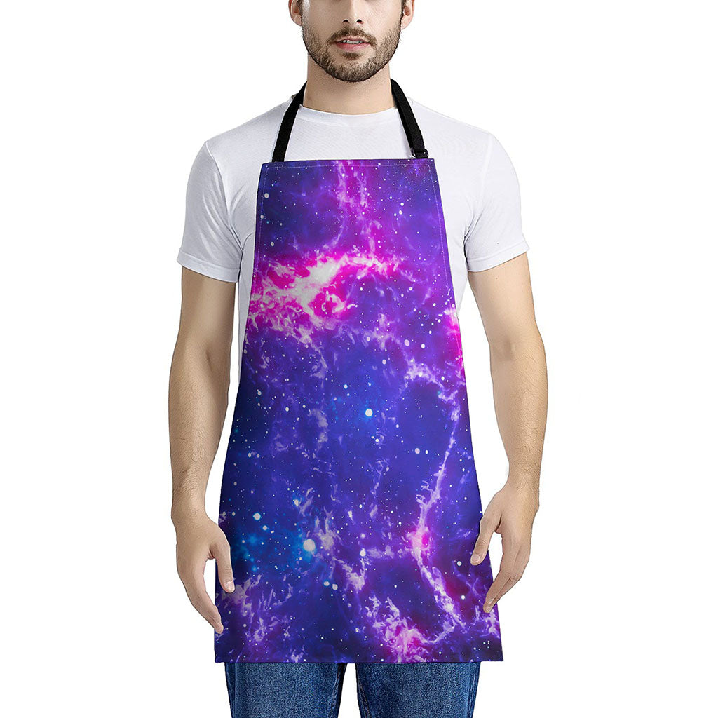 Dark Purple Universe Galaxy Space Print Apron