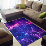 Dark Purple Universe Galaxy Space Print Area Rug GearFrost