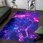 Dark Purple Universe Galaxy Space Print Area Rug GearFrost