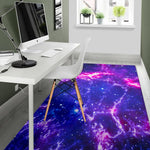 Dark Purple Universe Galaxy Space Print Area Rug GearFrost