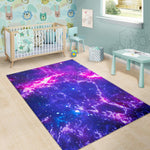 Dark Purple Universe Galaxy Space Print Area Rug GearFrost