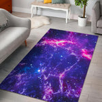 Dark Purple Universe Galaxy Space Print Area Rug GearFrost