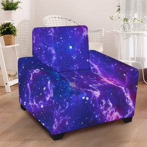 Dark Purple Universe Galaxy Space Print Armchair Slipcover