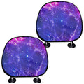 Dark Purple Universe Galaxy Space Print Car Headrest Covers