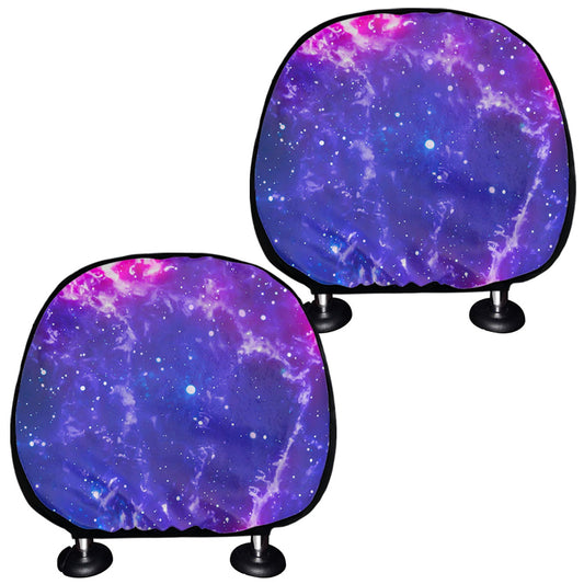 Dark Purple Universe Galaxy Space Print Car Headrest Covers