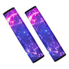 Dark Purple Universe Galaxy Space Print Car Seat Belt Covers