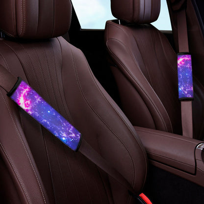Dark Purple Universe Galaxy Space Print Car Seat Belt Covers