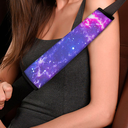 Dark Purple Universe Galaxy Space Print Car Seat Belt Covers