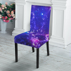 Dark Purple Universe Galaxy Space Print Dining Chair Slipcover