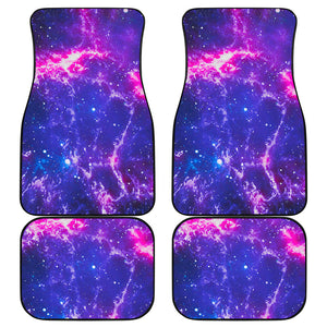 Dark Purple Universe Galaxy Space Print Front and Back Car Floor Mats