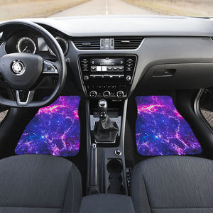 Dark Purple Universe Galaxy Space Print Front and Back Car Floor Mats