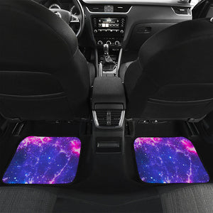 Dark Purple Universe Galaxy Space Print Front and Back Car Floor Mats