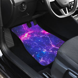 Dark Purple Universe Galaxy Space Print Front and Back Car Floor Mats