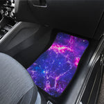 Dark Purple Universe Galaxy Space Print Front and Back Car Floor Mats