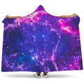 Dark Purple Universe Galaxy Space Print Hooded Blanket