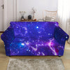 Dark Purple Universe Galaxy Space Print Loveseat Slipcover