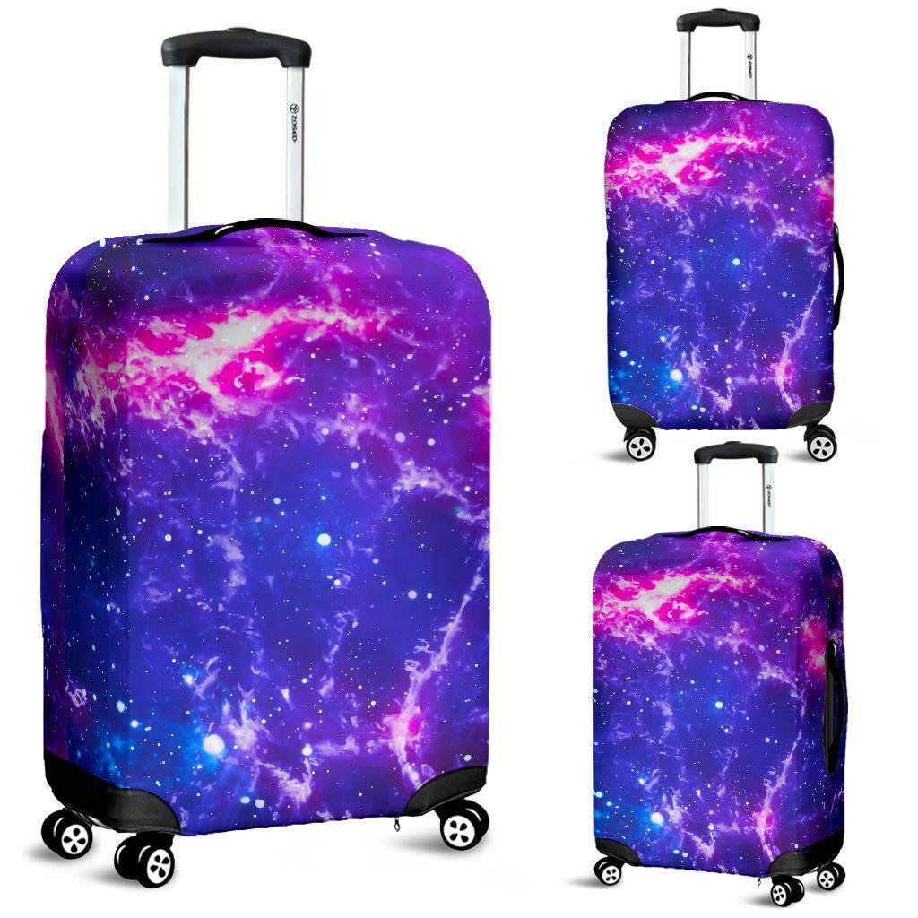 Dark Purple Universe Galaxy Space Print Luggage Cover GearFrost