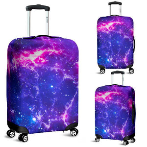 Dark Purple Universe Galaxy Space Print Luggage Cover GearFrost