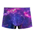 Dark Purple Universe Galaxy Space Print Men's Boxer Briefs