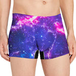 Dark Purple Universe Galaxy Space Print Men's Boxer Briefs