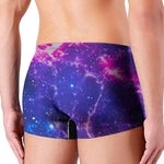 Dark Purple Universe Galaxy Space Print Men's Boxer Briefs