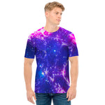 Dark Purple Universe Galaxy Space Print Men's T-Shirt