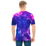 Dark Purple Universe Galaxy Space Print Men's T-Shirt